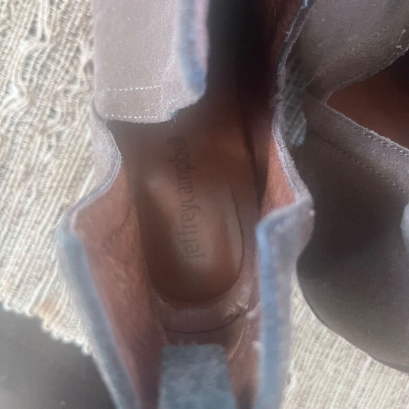 Jeffrey Campbell Cromwell Suede Taupe Brown Cut Out Western Ankle Boots booties - Picture 6 of 7